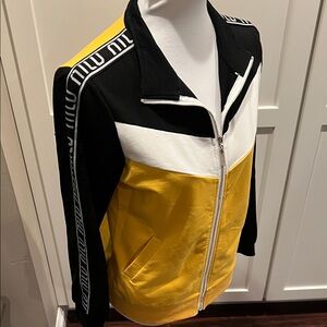 Ruixi Yellow and Black Retro Track Suit Jacket Size S